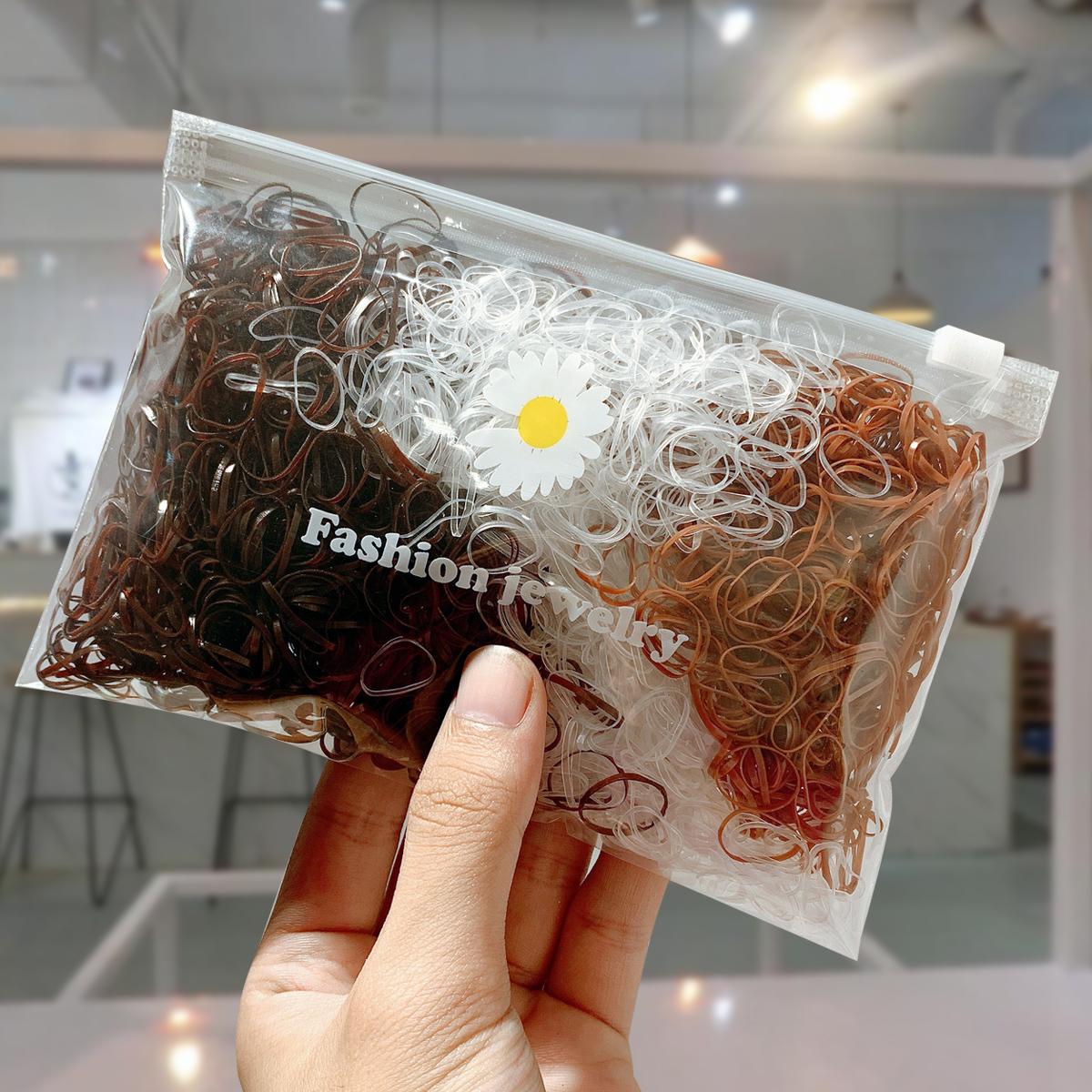 

Желейные градиентные маленькие одноразовые резинки для волос YANRONG, 1000 шт./упак., резинка для волос для девочек, держатель для хвоста, аксессуары для волос, резинки для волос