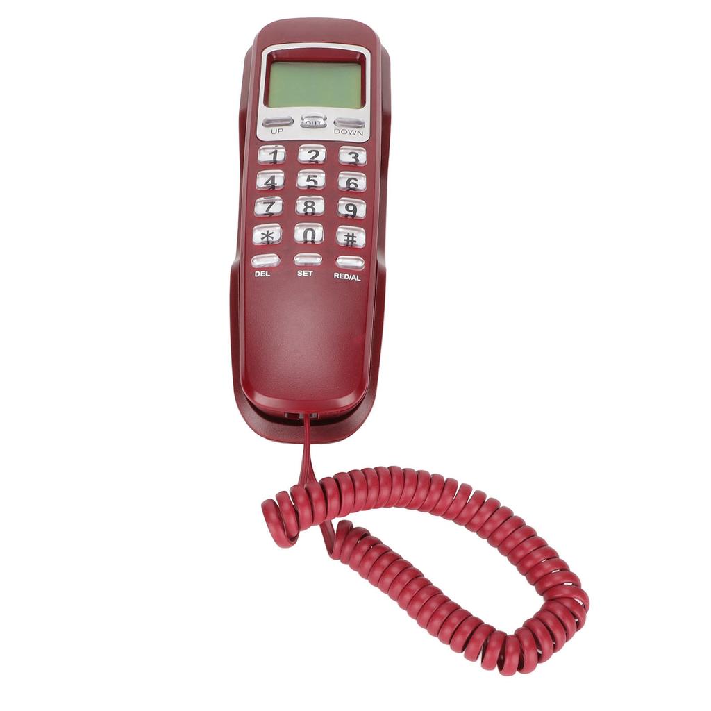 Corded Phone Redialing LCD Display Small Wired Landline Telephone for Home Office