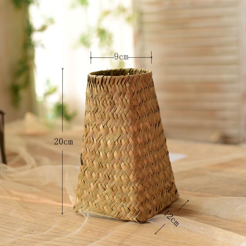 Natural Seagrass Woven Flower Basket Handmade Rattan Planter for Home Decor Indoor Outdoor