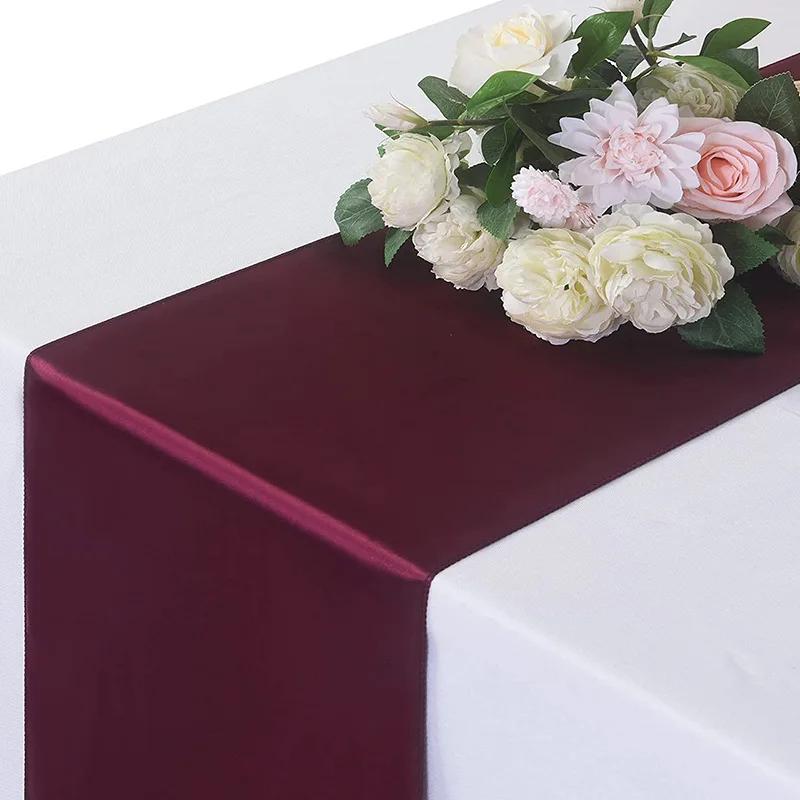 Satin Table Runner 30cm X 275cm Wedding Party Supply Christmas Home Modern Coffee Dining Luxury Table Decoration 12" X 108"