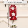 3pcs Christmas Door Knob Ornaments Festive Hanging Decorations Snowman Santa Claus Elk Ornaments for Home Party Xmas Tree Decor