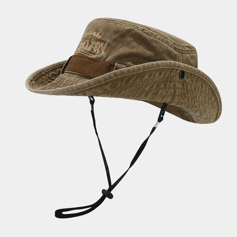 Western wind fisherman hat men's and women's summer outdoor camping mountaineering sun hat shading sun protection Spice girl cowboy hat