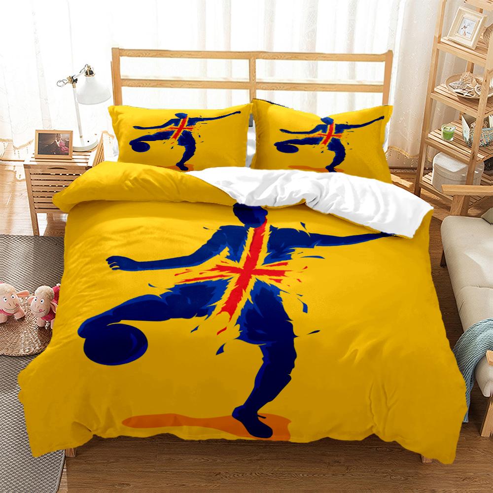 Copripiumino 3D Calcio Calcio/ Calcio Stampa Digitale Poliestere Set Biancheria da Letto Bambino Bambini Coperture Set Copripiumino Ragazzi Per Adolescenti
