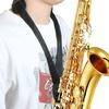 Leather Padded Saxophone Adjustable Neck Strap with Snap Hook for Alto Tenor Sax