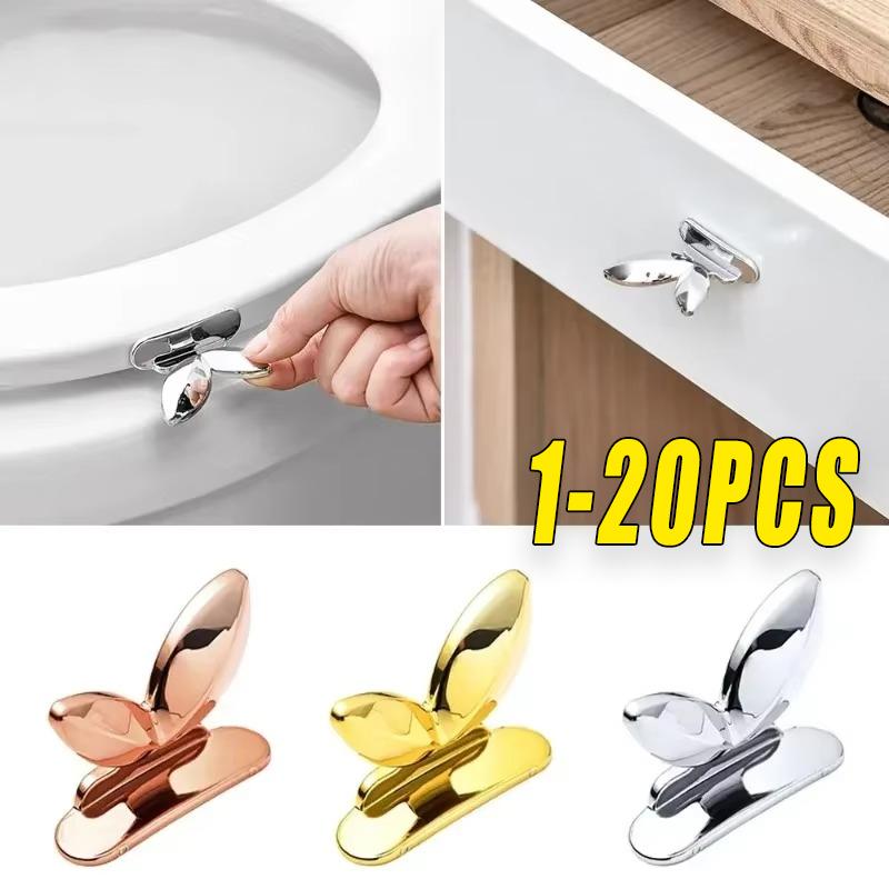 Contemporary Toilet Seat Lifter Handle Germ-Free Operation Bathroom Essentials One-Touch Lid Lifting Mechanism Slim Profile