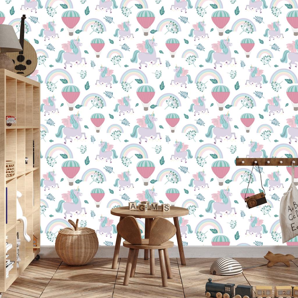 Balloons and Rainbows Wallpaper for Living Room and Bedroom 50x1000