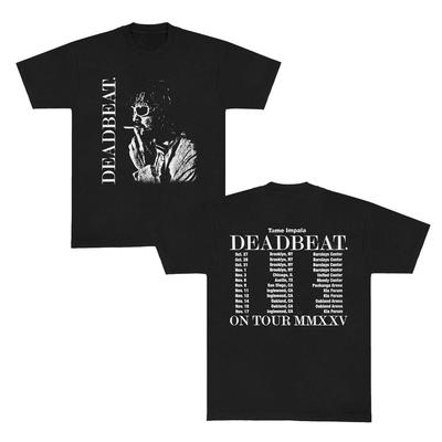 Tame Impala Deadbeat Tour Deadbeat Portrait Smoking   Full Size S-5XL Unisex T-Shirt