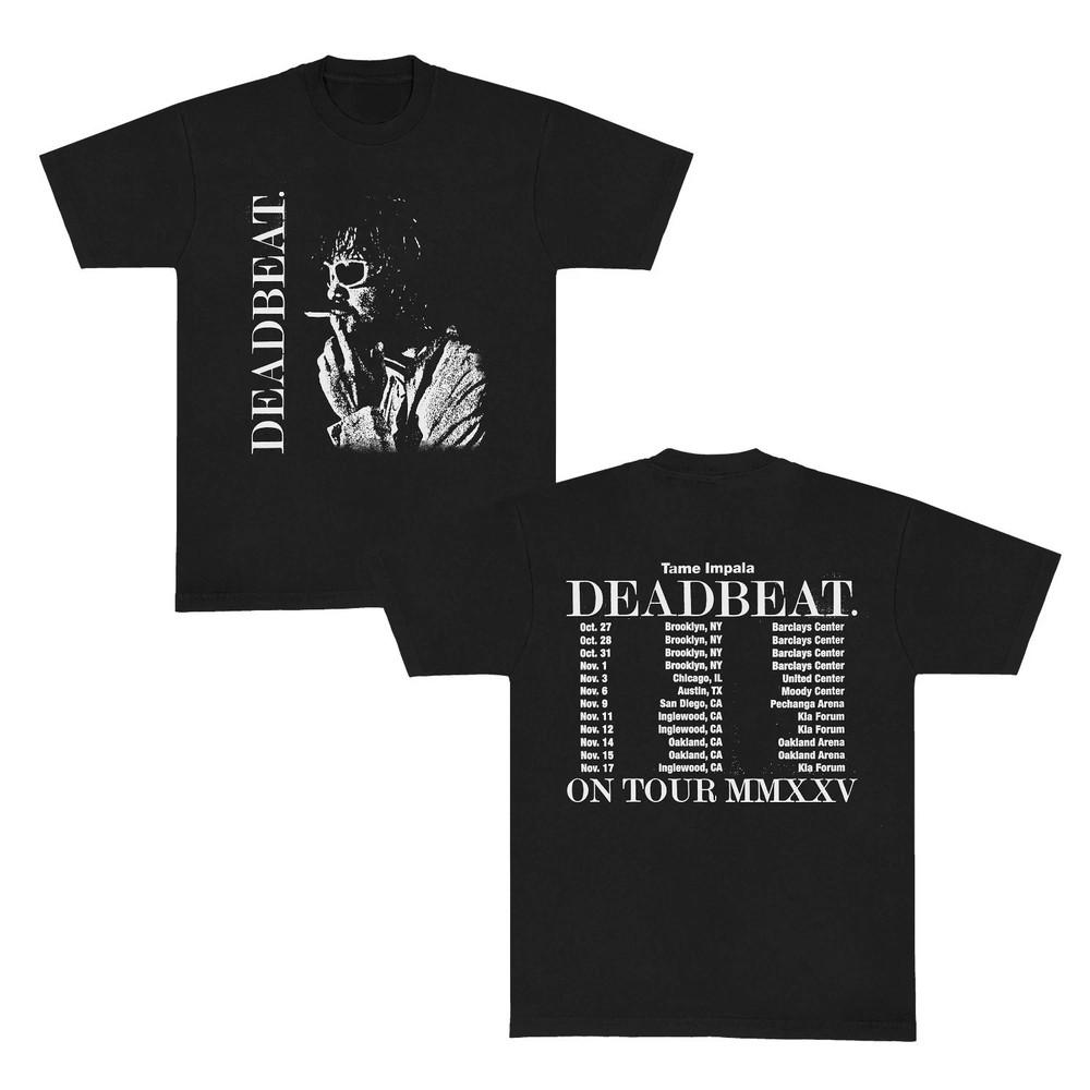 Tame Impala Deadbeat Tour Портрет Deadbeat Курящий Полноразмерная футболка Унисекс S-5XL M