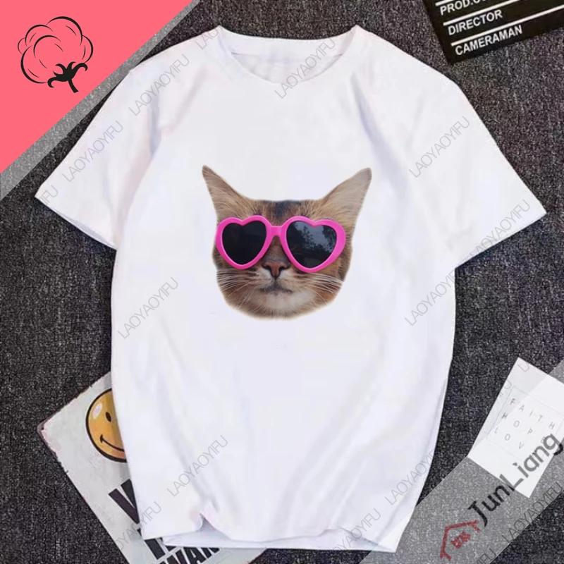 Hip Hop Cute Cats Humor Mens Tshirts Huh Cat Meme Short Sleeve Tee 100 Cotton Y2k Mens Clothes Streetwear Funny Gifts Manga