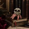 Skull Finger Ornament, Resin Carving Halloween Decoration, Lifelike Bone Texture Scary Dark Hunting Style Figure, for Outdoor Party Desktop Gift