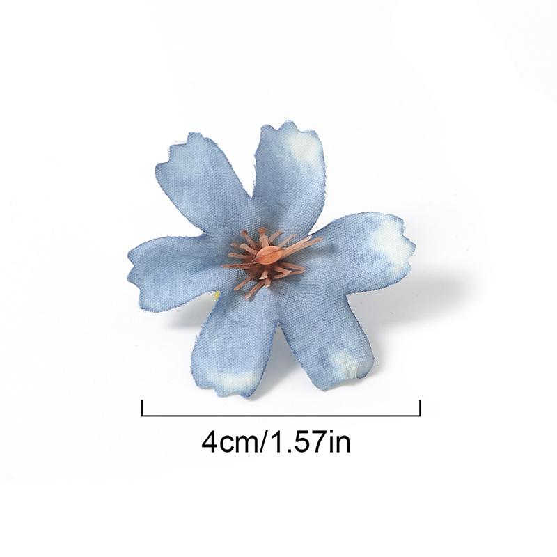 30/50Pcs Artificial Flowers Heads 4cm Silk Fake Flowers for Home Dceor Wedding Bride Decoration Craft Wreath Gifts Accessories