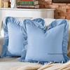 100% Cotton Ruffle Pillow Cover Soft Cotton Ruffle Pillowcase Rustic Boho Farmhouse Modern Home Decor for Bed Sofa Living Room