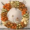 Autumn Balloon Wreath Arch Set Orange Gold Maple Leaf Balloon Thanksgiving Birthday Wedding Party