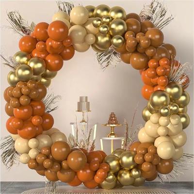 Herbst-Ballon-Kranz-Bogen-Set Orange Gold Ahornblatt-Ballon Thanksgiving Geburtstag Hochzeitsparty