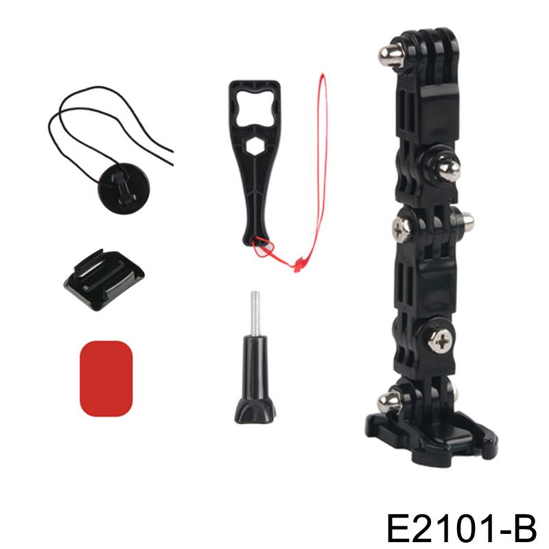 Adjustable Helmet Chin Mount Curved Side Adhesive Mount for GoPro Hero 13 12 1110 9 8 DJI OSMO SJCAM Action Camera Accessories