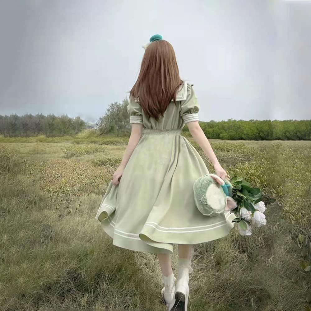 Mori Girl Sailor Uniform Short Candy College Short Sleeve Sailor Lolita Fashion Women's Dress, Sleeve, Girl, Style, A-Line, Summer, Dress, Collar,