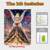 Disney Pearl Painting Set Tinker Bells Dazzling Appearance At The Castle Fireworks Night Sparkling Painting Crafts Home Wall Decoration Handmade Gift