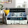 Padrão de Fita Cassete de Música Retrô Manta 3D, Manta Macia para Casa Quarto Cama Sofá Piquenique Viagem Escritório Cobertura Manta Criança