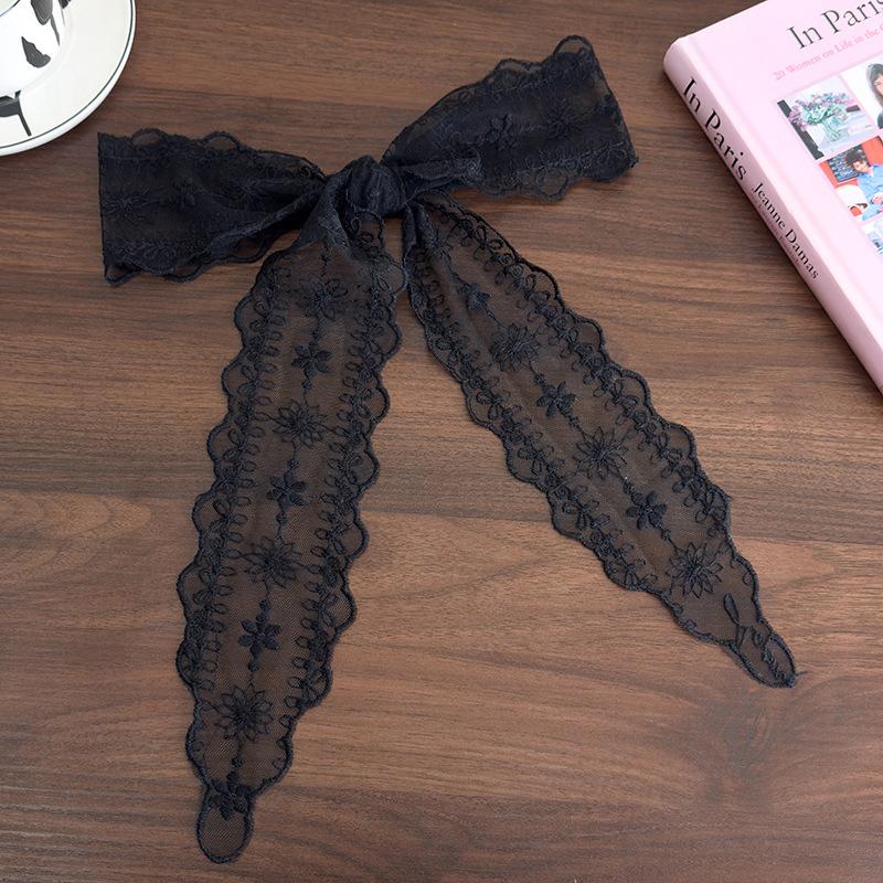 Sweet Versatile Narrow Long Scarf Solid Color Headbands For Women Girls  Floral Lace Scarf Long Ribbon Scarf Gifts