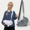 Soft Fluffy Cute Seal Shoulder Bag Cartoon Adjustable Straps Crossbody Bag Fabric Lightweight Phone Bag Women's Accessories