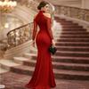 Women Halter Neck Long Sleeve Evening Dress Sheer Mesh Off Shoulder Floor Length Formal Gown Ruched Waist Maxi Dress