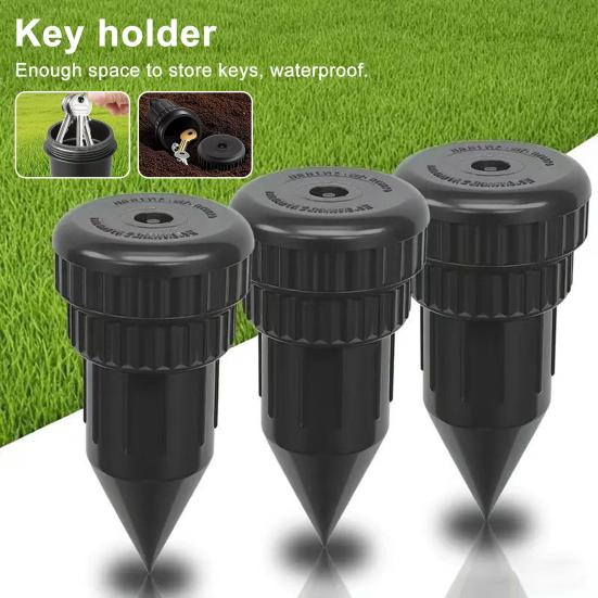 1/2Pcs Key Box Waterproof Sprinkler Key Hider Realistic Look Easy Installation Secure Outdoor Key Storage Case Hidden Spare Key Holder