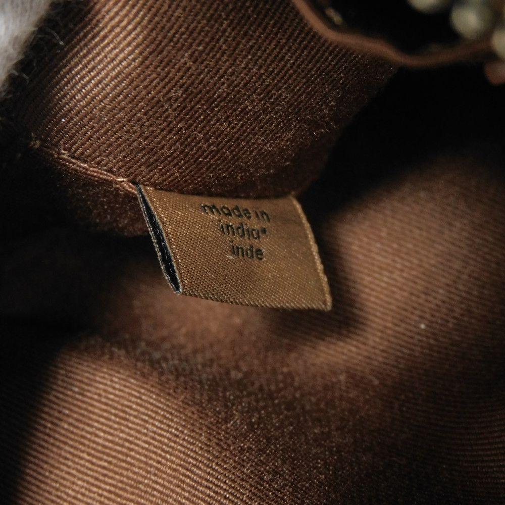 Used 9726 Jaden Crossbody CR179 7921 Current Brown Pochette Unused Logo Embossed Light Saddle Men's from Japan AUTHENTIC