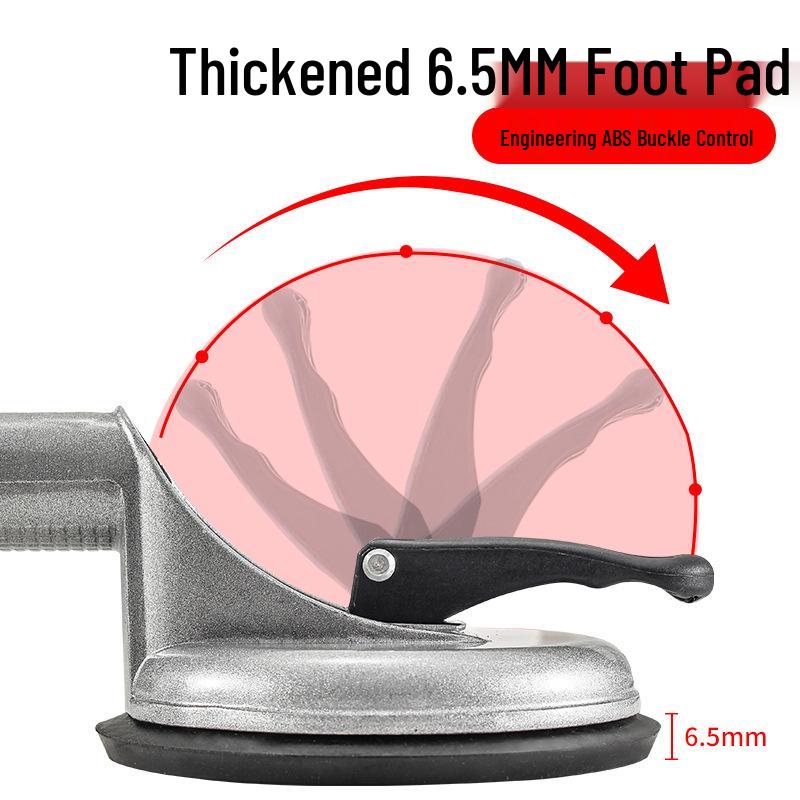 Aluminum Alloy Tile and Glass Suction Lifter with Rubber Cup and Buckle Plate
