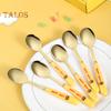 1/6Pcs Mixing Spoon Anti-scald Fine Workmanship Corrosion Resistant Fashion Portable Cartoon Duck Cake Scoop for Daily
