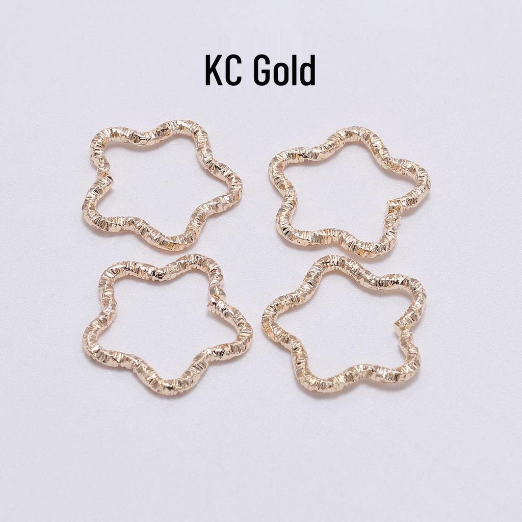 Five-Pointed Star Embossed Twist Ring - DIY Jewelry Accessory