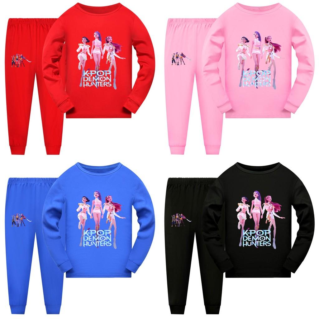 Kpop Demon Hunters Girl Short Sleeve Shorts Matching Pajamas Kids Sleepwear Teen