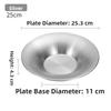 Deepened Design Round Dinner Plates 304 Stainless Steel Steak Plate Set  Tableware For Dining