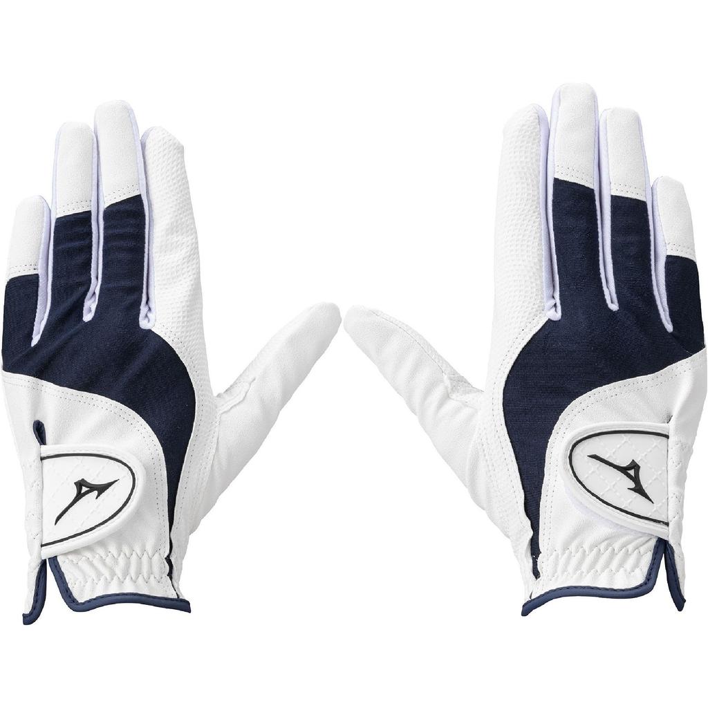 Mizuno Efil Golf 5MGWB554 Women's Gloves, Ambidextrous, White/Navy, 18cm,