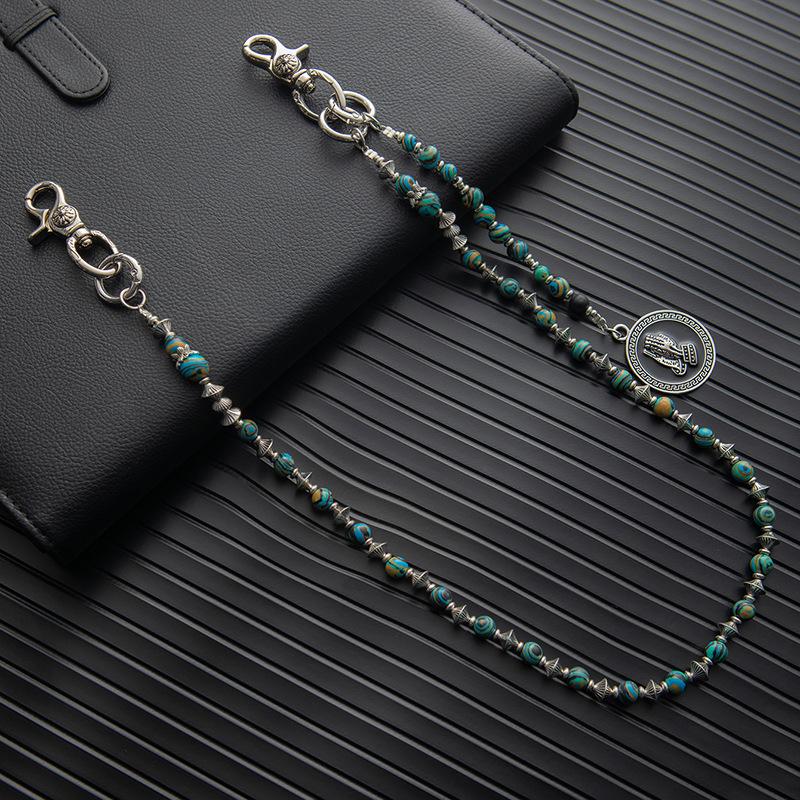 Vintage Red Skull Cross Trouser Chain Punk Street Jeans Accessories Men'S And Women'S Y2K Wine Bottle Tide Hip Hop Waist Chain