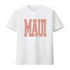 Vintage Distressed Maui Bold Letter Print Casual Streetwear T Shirt vintage Washed Stylish designer clothes Versatile