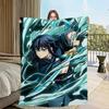 Hot-blood anime D-DemonS S-Slayer Flannel warm comfort soft plush blanket for sofa living room office bedroom travel gift