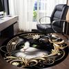 1pc Cat Artwork Chair Carpet for Office, Soft, Non-Slip Polyester Mat, Office, Living Room, Bedroom, Durable Polyester yy251207106