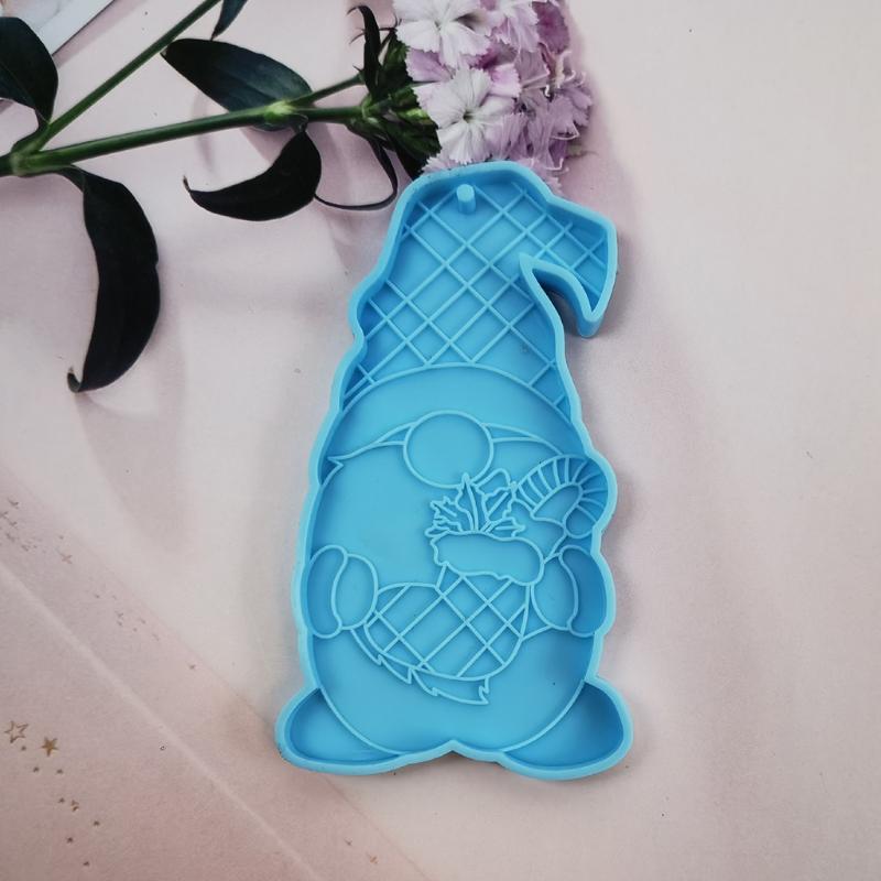 Craft Epoxy Mold Handmade Jewelry Pendant Resin Casting Moulds Dwarf Doll Gnome Keychain Resin Mold Silicone Texture