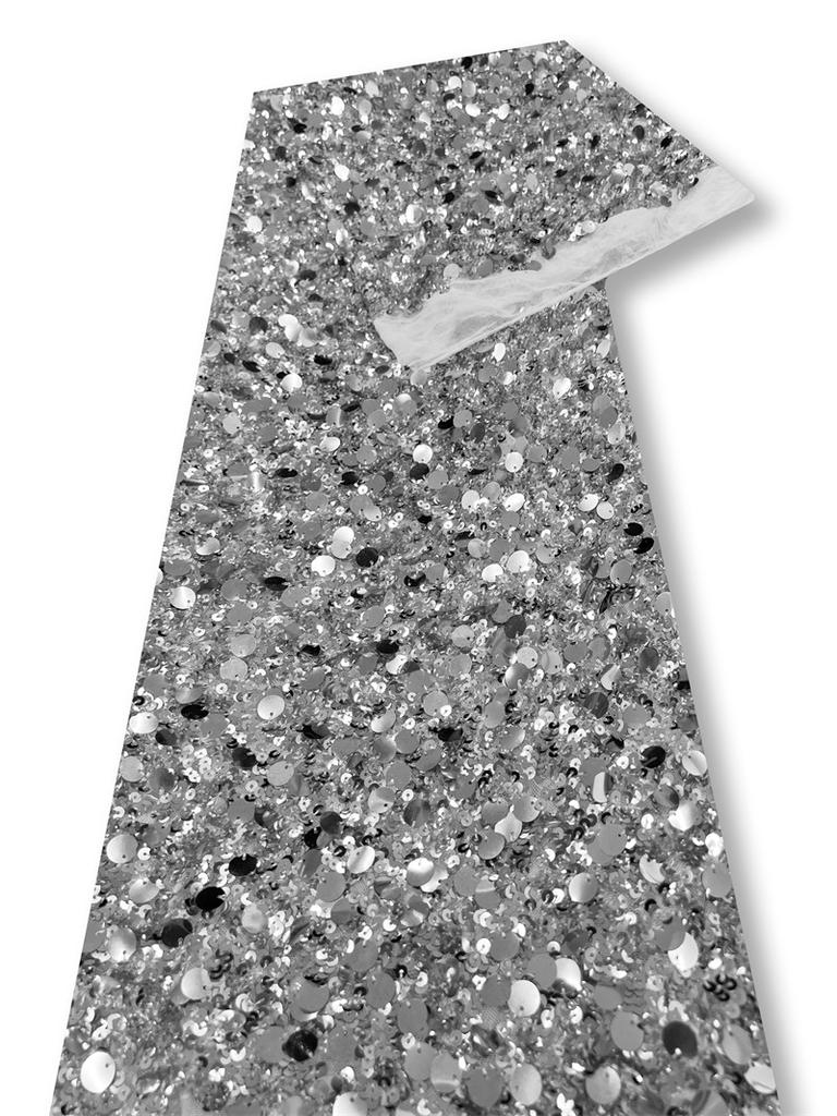 1 Yard 5+9mm Sequin Embroidery Lace Fabric for DiY Sewing Woman Wedding Dresses Clothes Fabrics Party Special Events Fabric