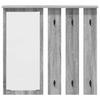 Wall Mounted Coat Rack in Grey Sonoma 84 x 10 x 80 cm