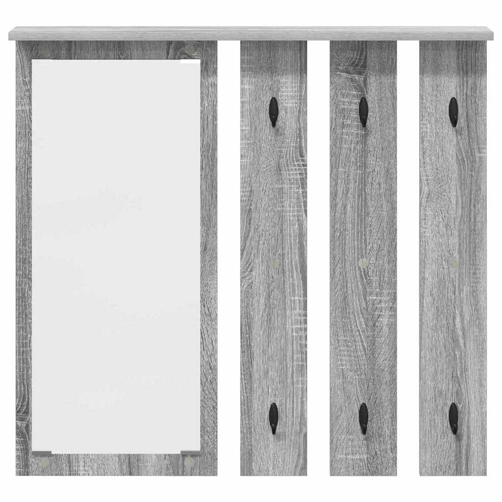 Wall Mounted Coat Rack in Grey Sonoma 84 x 10 x 80 cm
