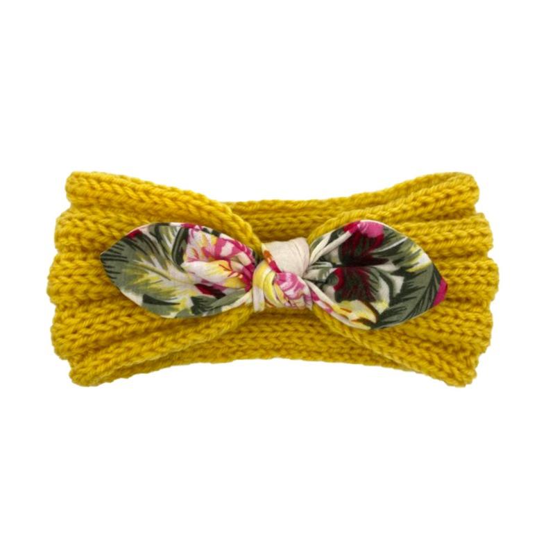 New children's wool headband, printed rabbit ear knitted wool headband baby headband baby headband