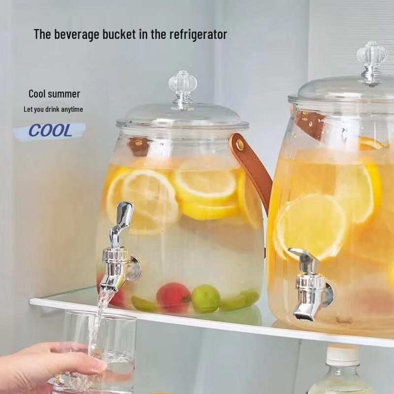 Large Capacity Cold Water Pitcher with Tap and Base