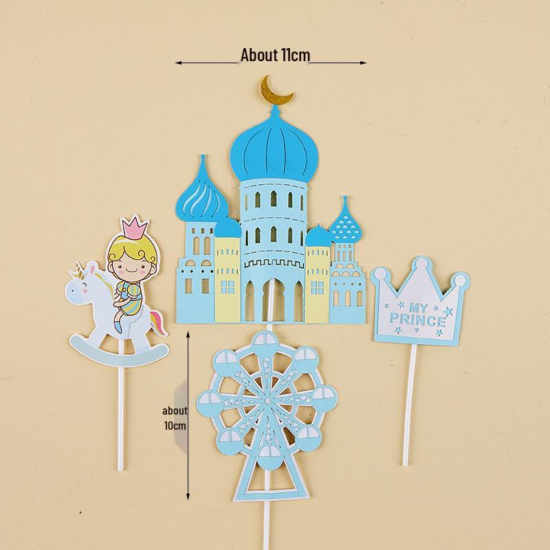 Pink & Gold Royal Birthday Cake Topper Set