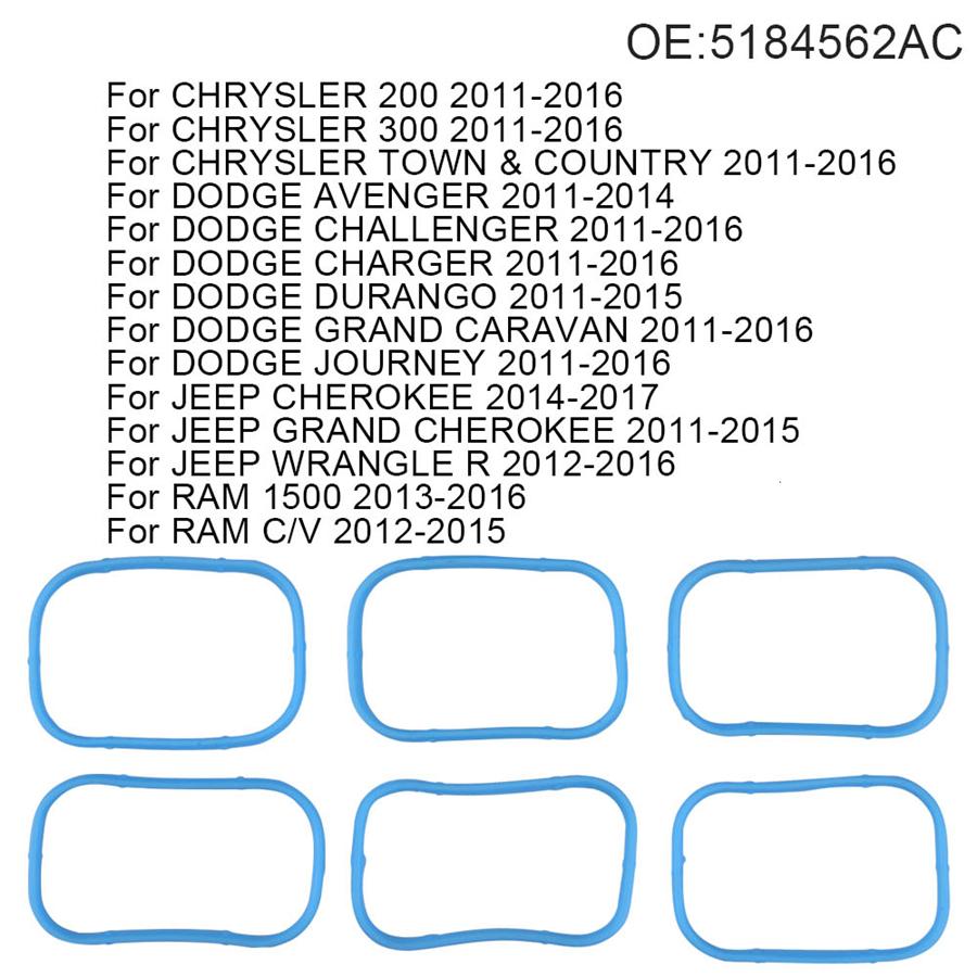 New 12pcs Upper & Lower Intake Manifold Gaskets Set For Chrysler Dodge Jeep RAM 3.6L