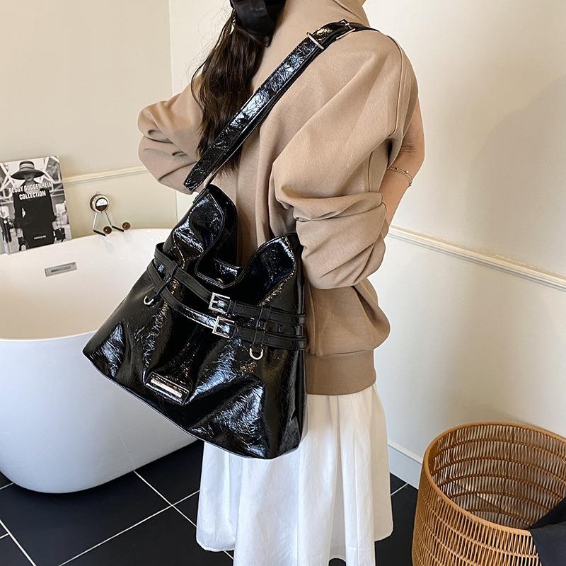 Fashion Underarm Pleated Bag Women's Autumn New Fashion Travel Oblique Span Bag Casual Shoulder Bag Women