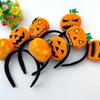 Kids Halloween Pumpkin Party Headwear Hair Hoop Soft Fluffy Fabric Headband DIY Decoration