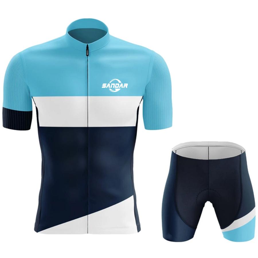 

New 2026 Cycling Set for Men Summer Short Sleeve MTB Cycling Jersey 19D Padded Bib Shorts Quick Dry Breathable Bicycle Clothing Asian size-S