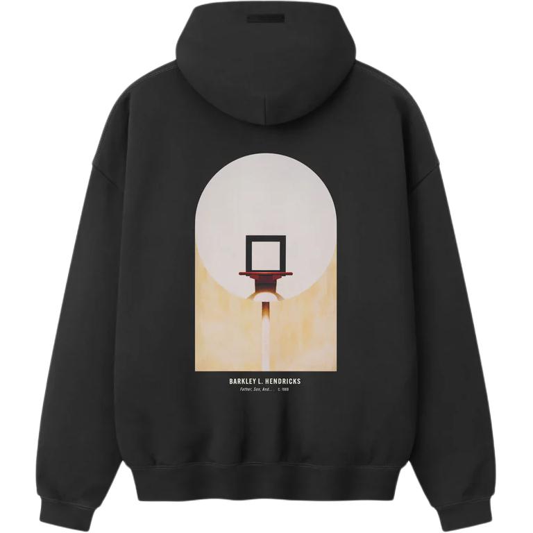 Fear of God Essentials NBA X Barkley Hendricks 90s Hoodie Faded Black Men Tops 192BH266901F