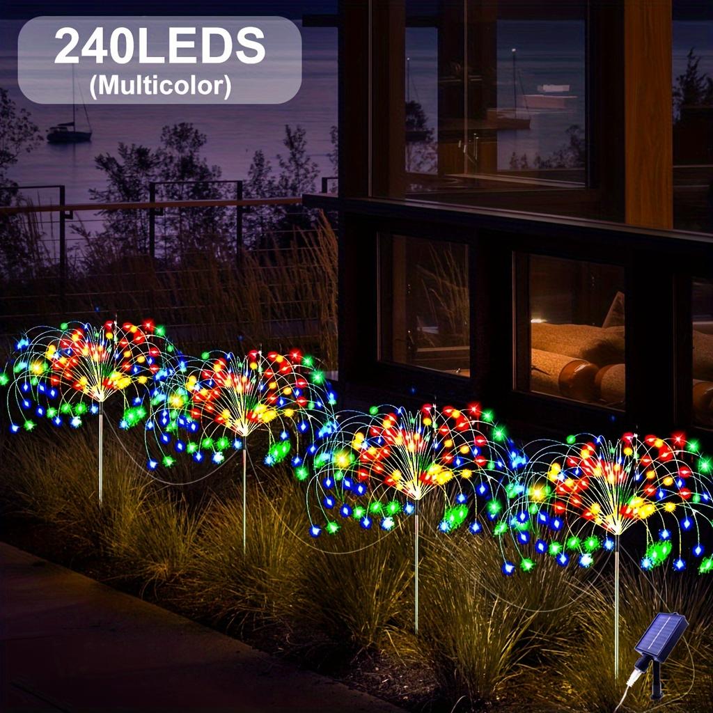 4 adet 320/240 LED Güneş Enerjili LED Ateböceği Lamba 8 Modlu Dış Mekan Güneş Enerjili Bahçe Su Geçirmez Peri Işığı Avlu Balkon Yol Christmas için